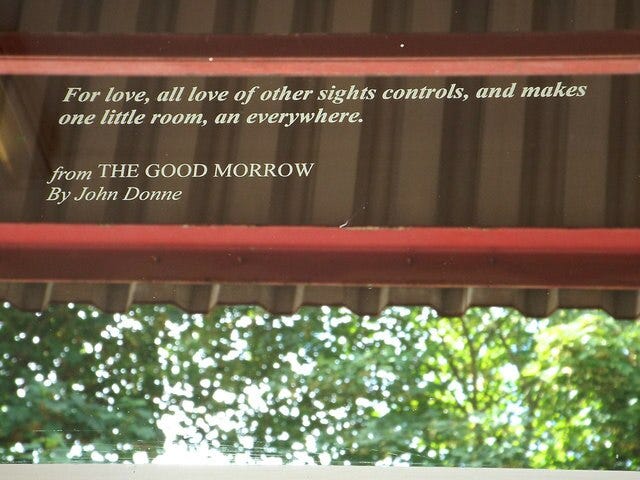 Poet John Donne, The Good Morrow quote, and music and poetry as one