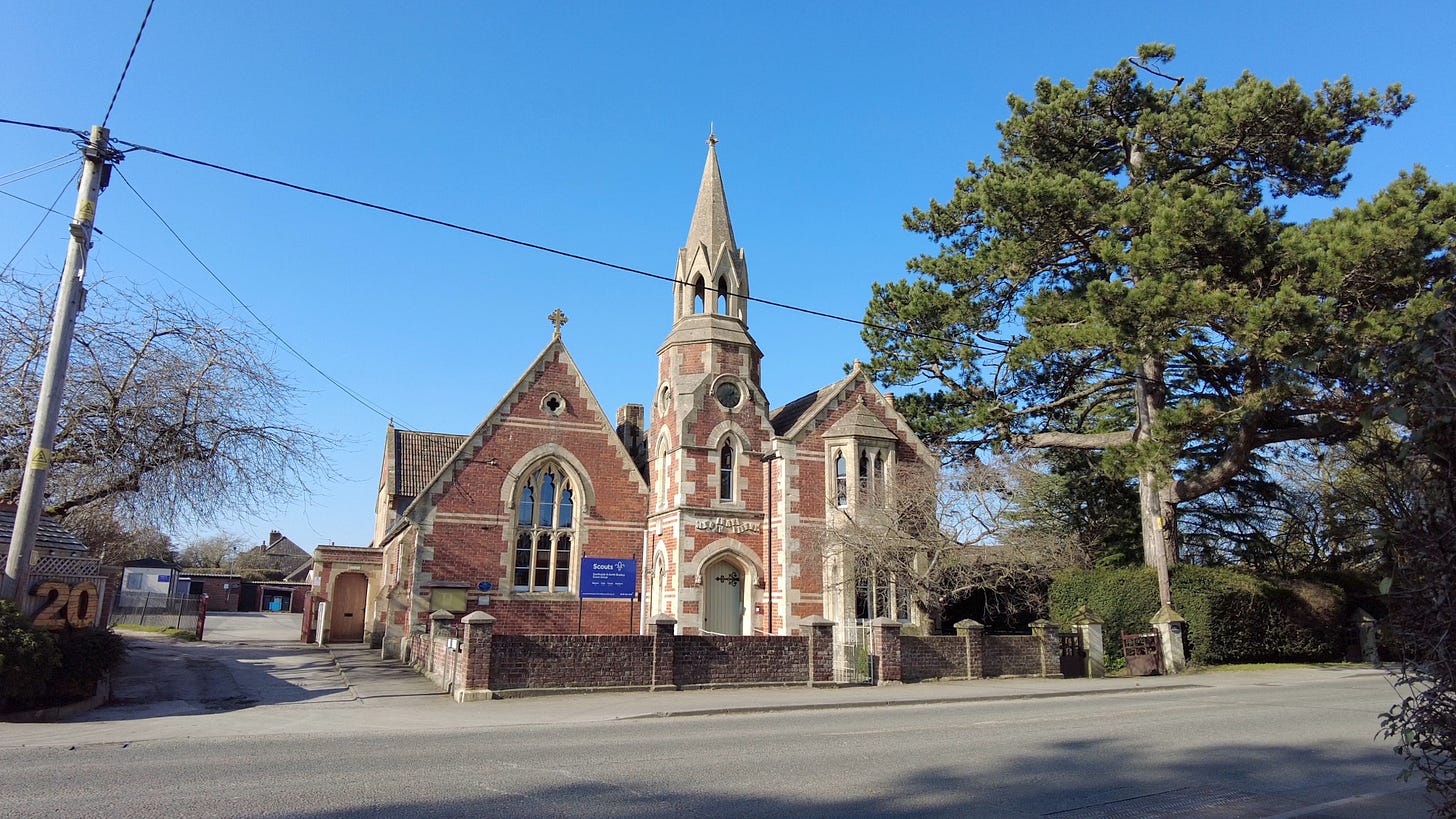 The Scouts HQ Southwick, Wiltshire. Formerly the National School opened in 1867.