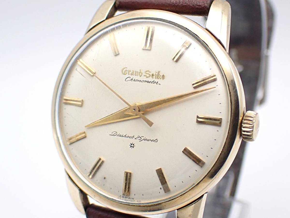 １円～◆稼働品◆SEIKO セイコー GRAND SEIKO グランドセイコー クロノメーター ダイヤショック 25石 手巻き 腕時計/GSJ14H156E-SD 5358180