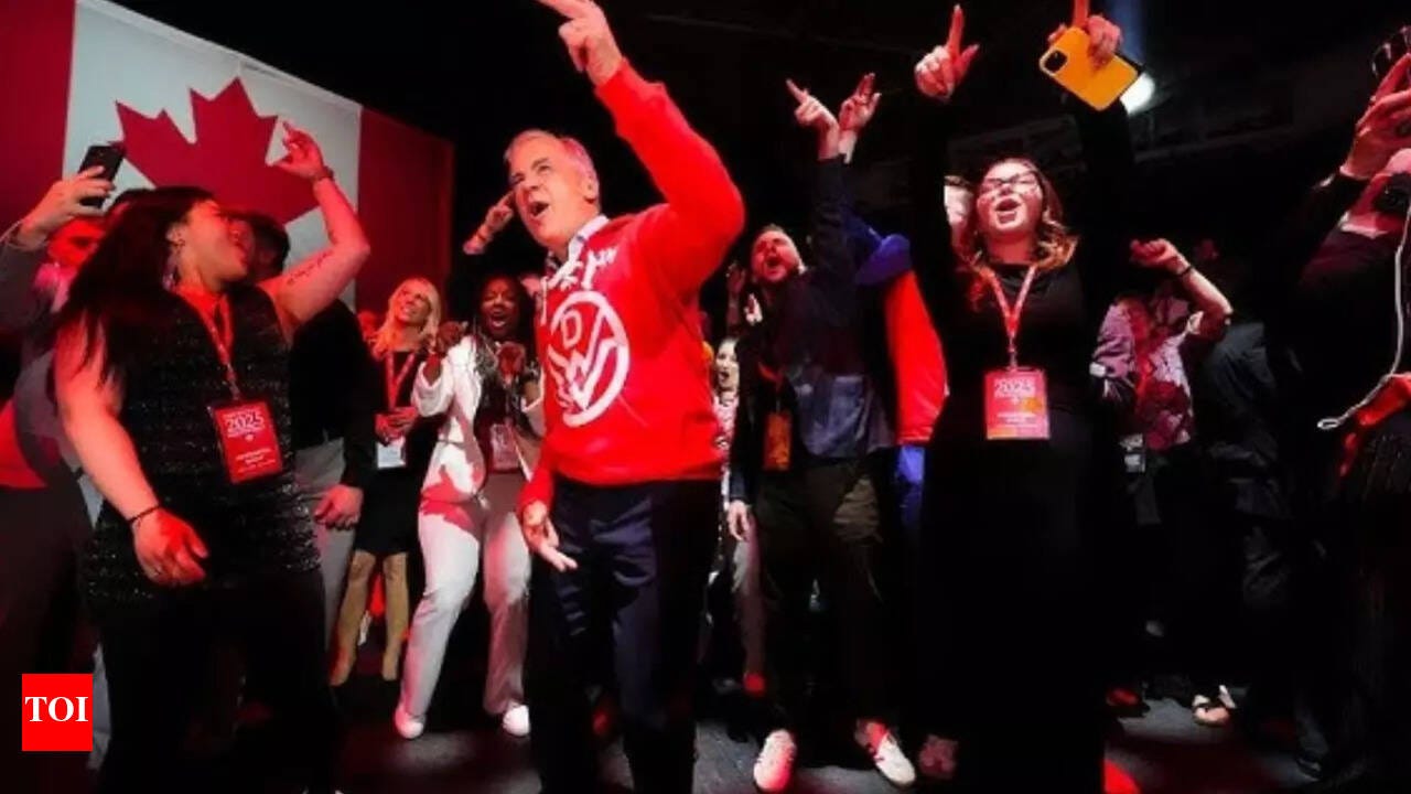 Canadian PM Mark Carney's viral dance with 'Down With Webster' steals the  show: All about the band - The Times of IndiaMark Carney sporting a classic Canadian bunnyhug