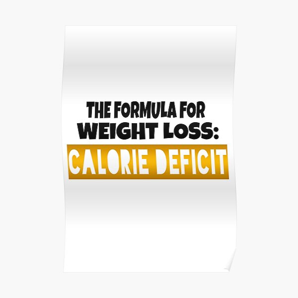 The Formula for Weight Loss CALORIE DEFICIT  Poster