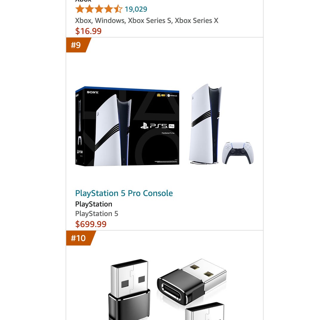 PS5 Pro on Amazon