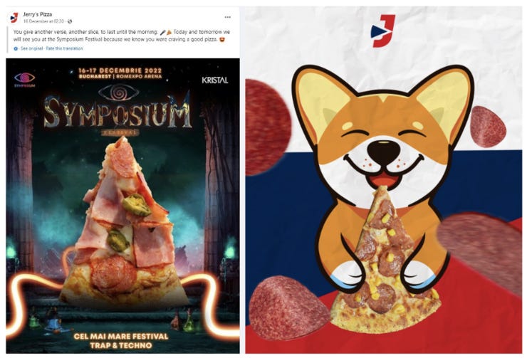 Jerry's Pizza uses weird symbolism and memes to advertise its food on Facebook