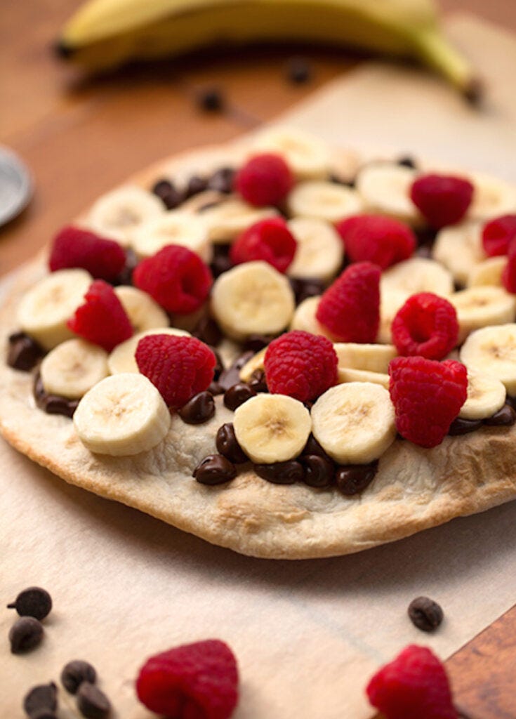 Chocolate Banana Pizza