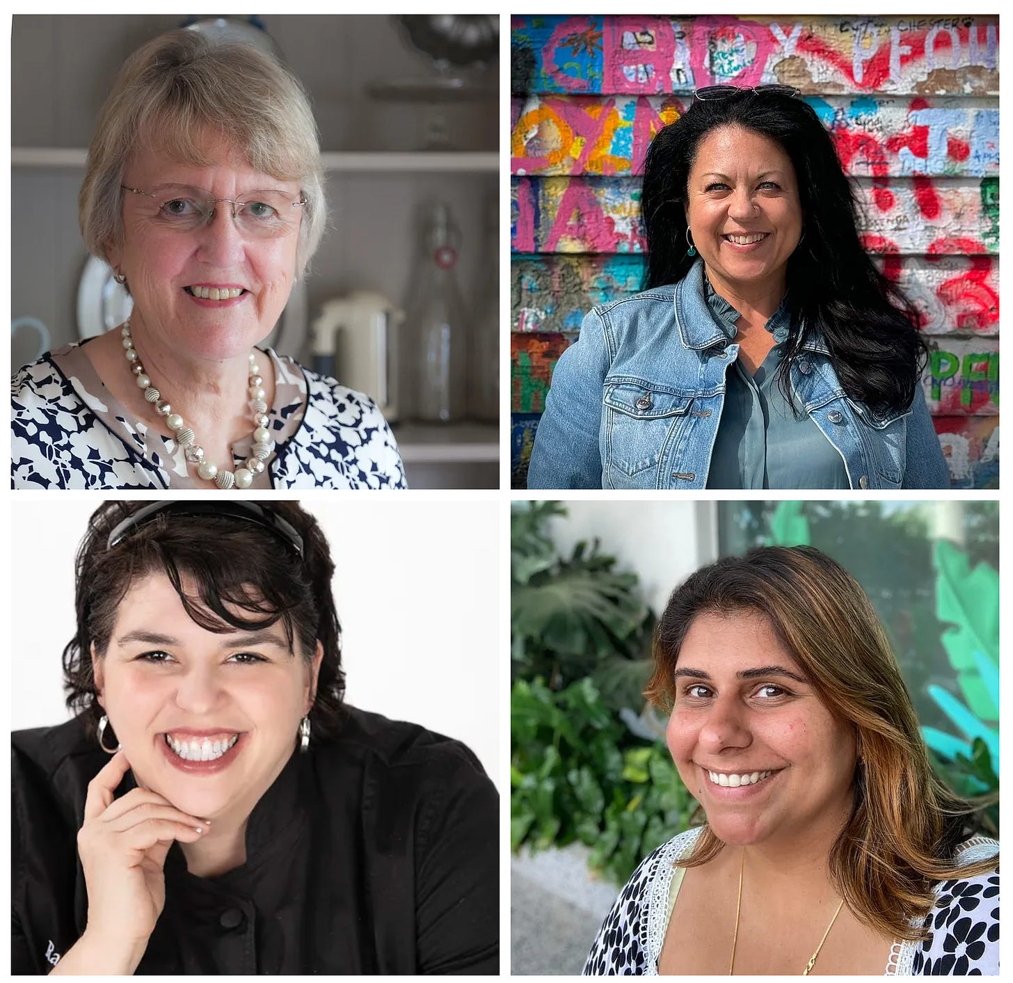 Top L-R Lynn Hill, Rebecca Blackwell, Bottom L-R Rachel Ciordas & Perzen Patel.