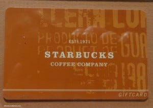 DSC00134 Prototype Gift Cards 2001 Starbucks