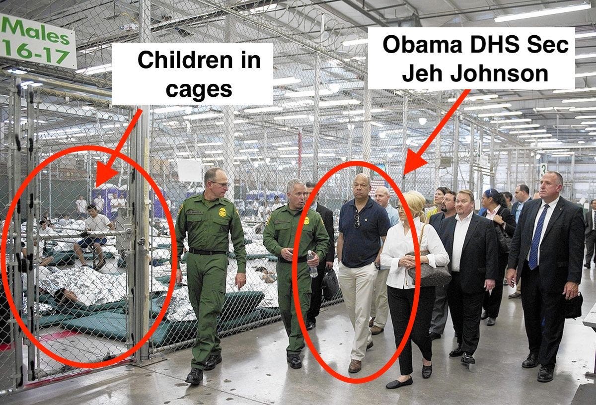 Obama held illegal children in cages2