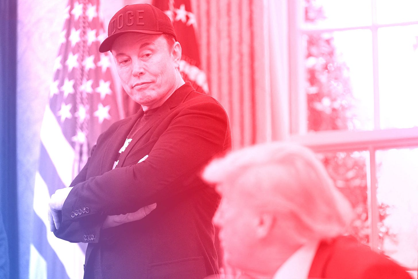 President Donald Trump and Elon Musk in the Oval Office of the White House.