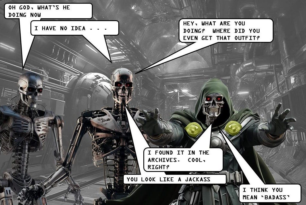 A skeleton with a green hood pointing at another skeleton

AI-generated content may be incorrect.