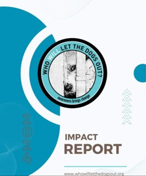 Front cover of Who Will Let The Dogs Out Impact Report 2024 with link