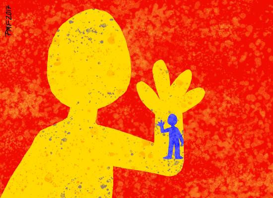 Animation of a human figure waving goodbye