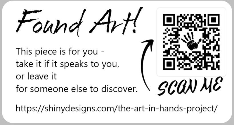 Art in the World - Found Art Descriptive Sticker