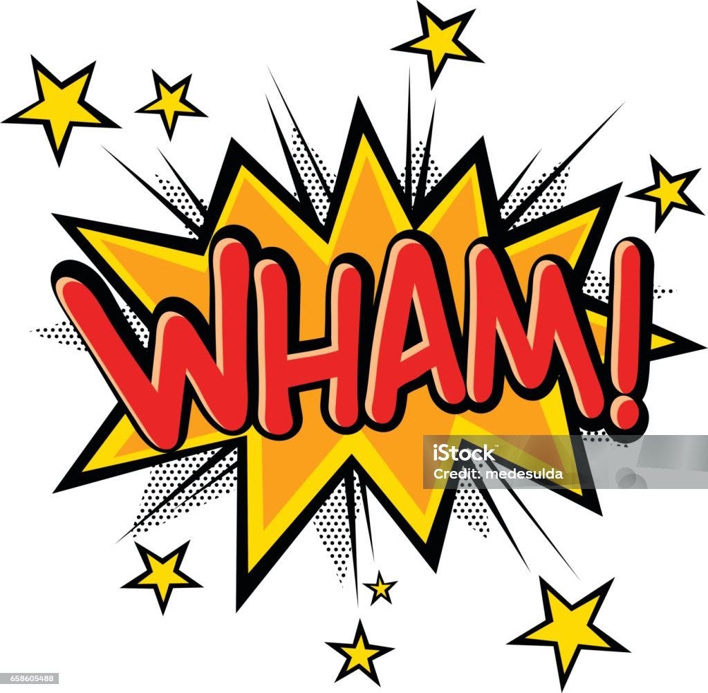 Wham Stock Illustration - Download Image Now - Comic Book, Cartoon, Humor - iStock