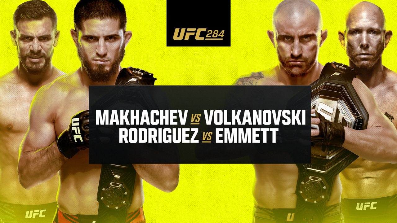 UFC 284: Makhachev Vs. Volkanovski & Rodriguez Vs. Emmett - JT Schmid's  Restaurant & Brewery - American Restaurant in Anaheim, CA