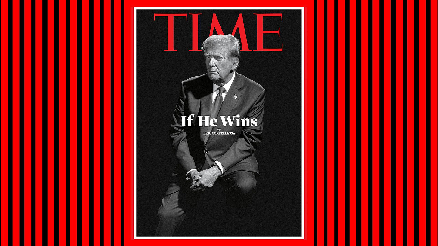 Donald Trump on the cover of Time magazine.