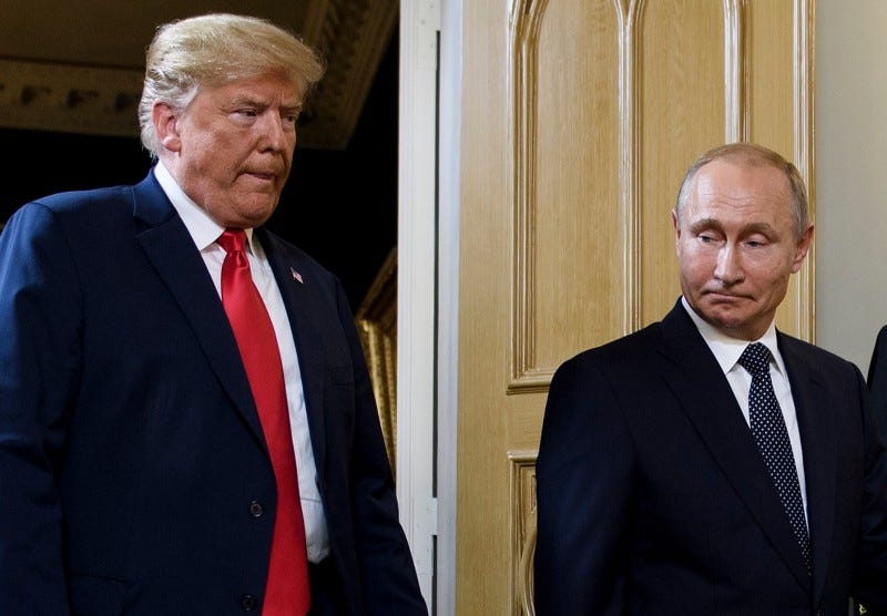 US President Donald Trump and Russian President Vladimir Putin.