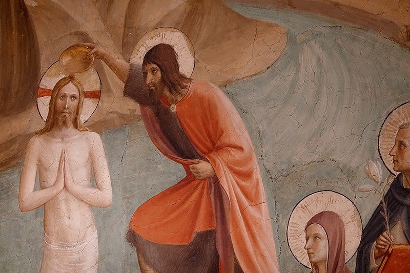 File:Fra Angelico, Baptism of Christ, ca. 1436-45,detail; Convent of San Marco, Florence.jpg