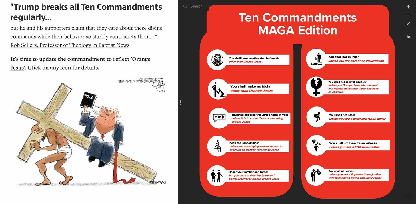 Ten Commandments Trump MAGA Edition