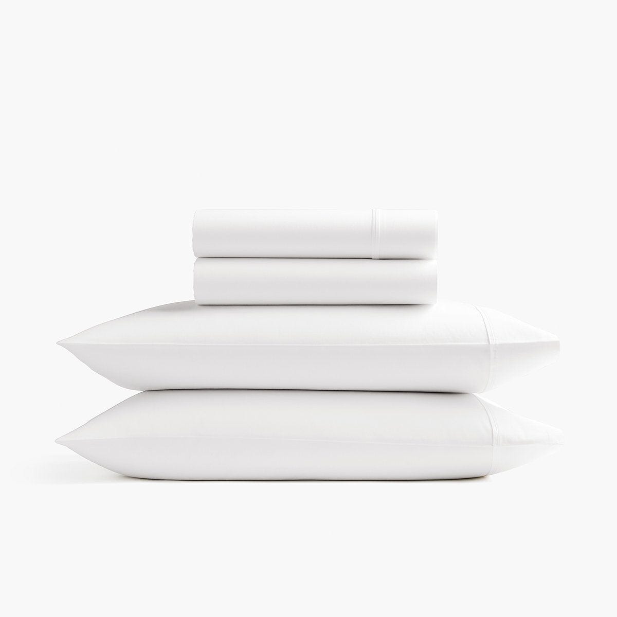 organic sateen sheet set white