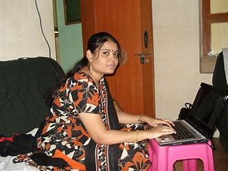 Image result for indian housewife at computer