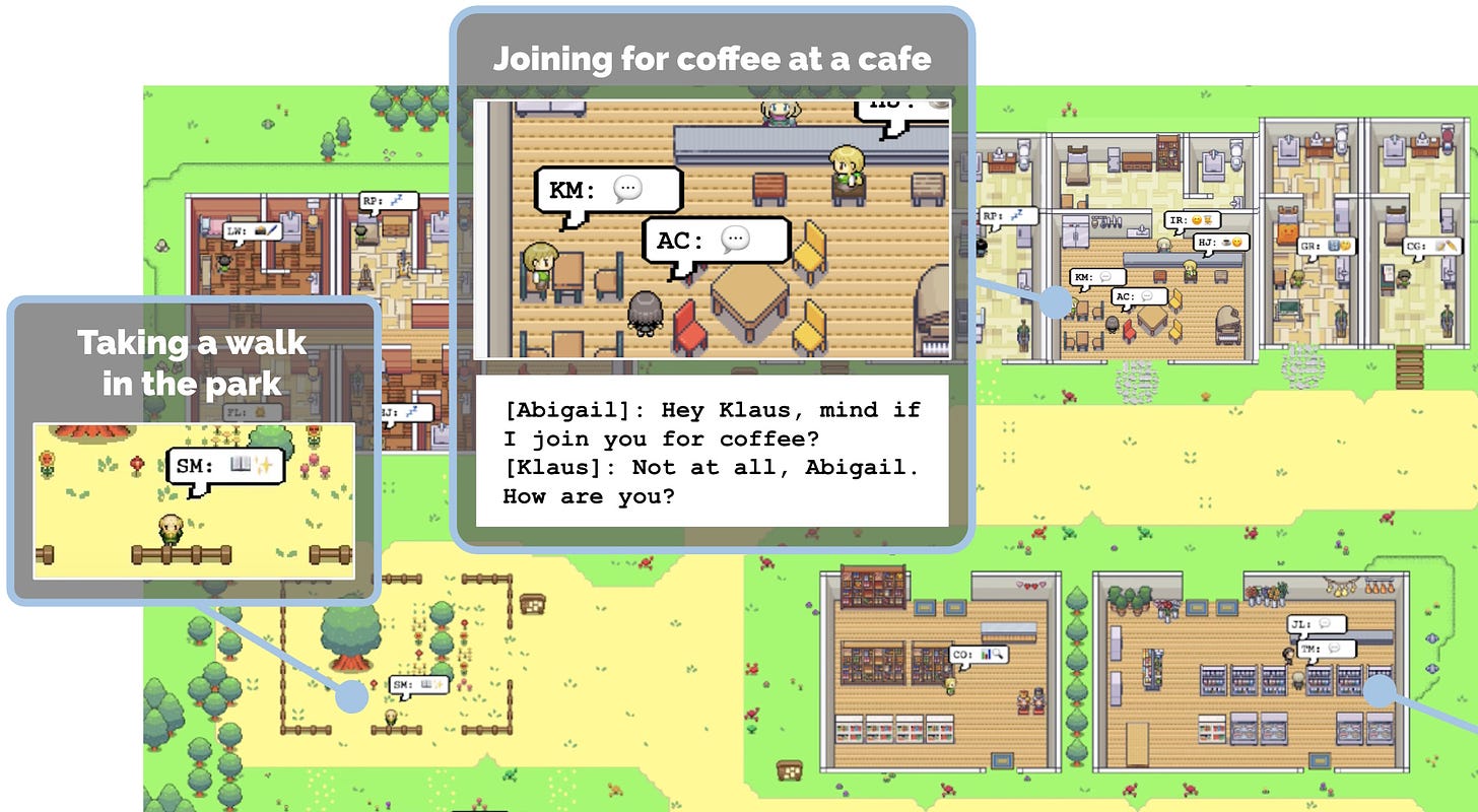 Researchers populated a tiny virtual town with AI (and it was very  wholesome) | TechCrunch