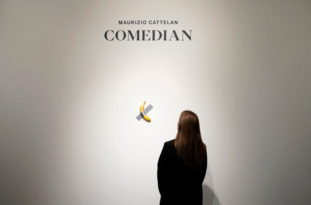 Maurizio Cattelan's Comedian.