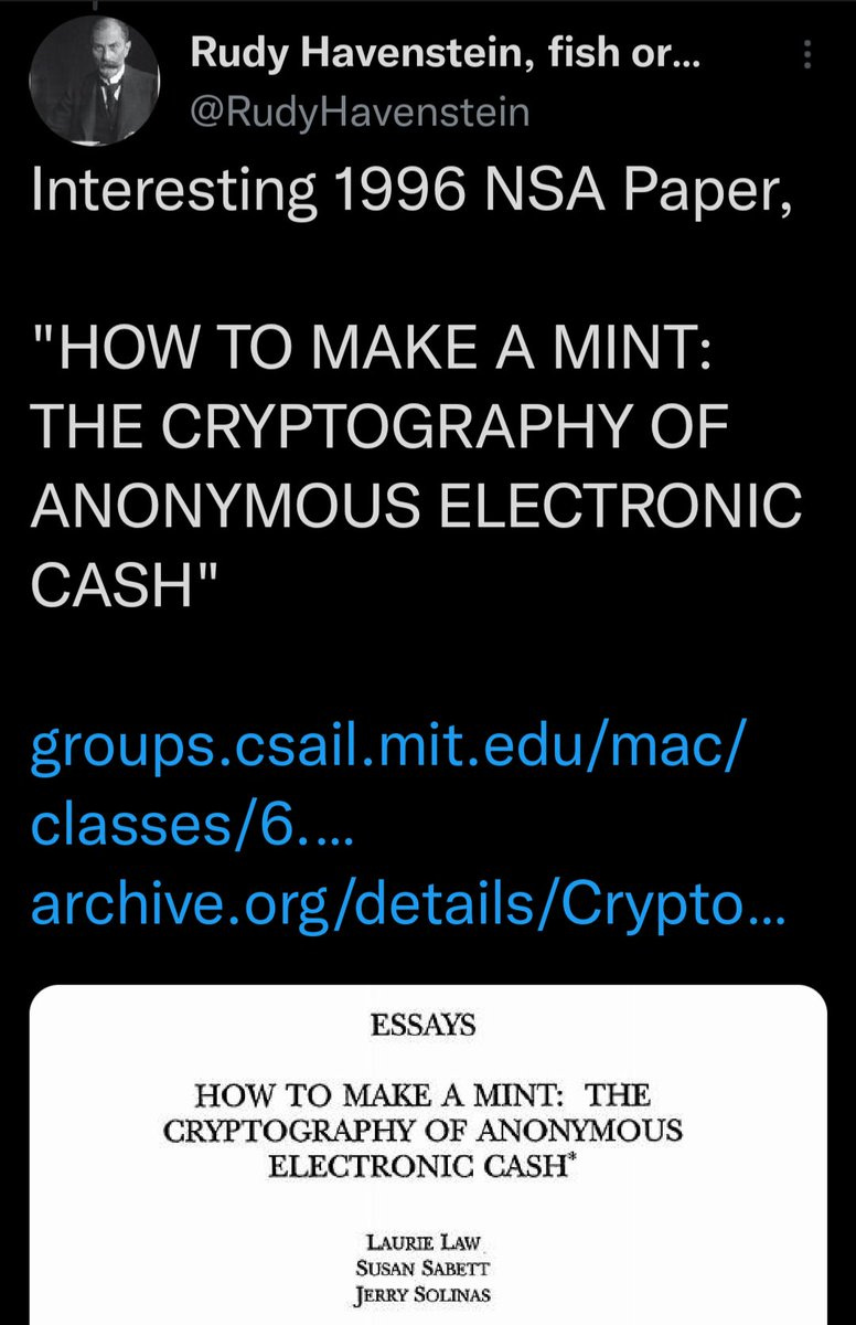 Human's greedy nature will never allow useless eaters to find out that cryptocurrency is Transhumanism Trojan Horse.

Watch and learn, Rockefellers:
- the Fed Act, 1913
- NSA/CIA, 1947-1952
- cybernetics/AI
- GFC & Bitcoin, 2008
 