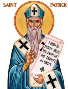 St. Patrick Icon, in Blue