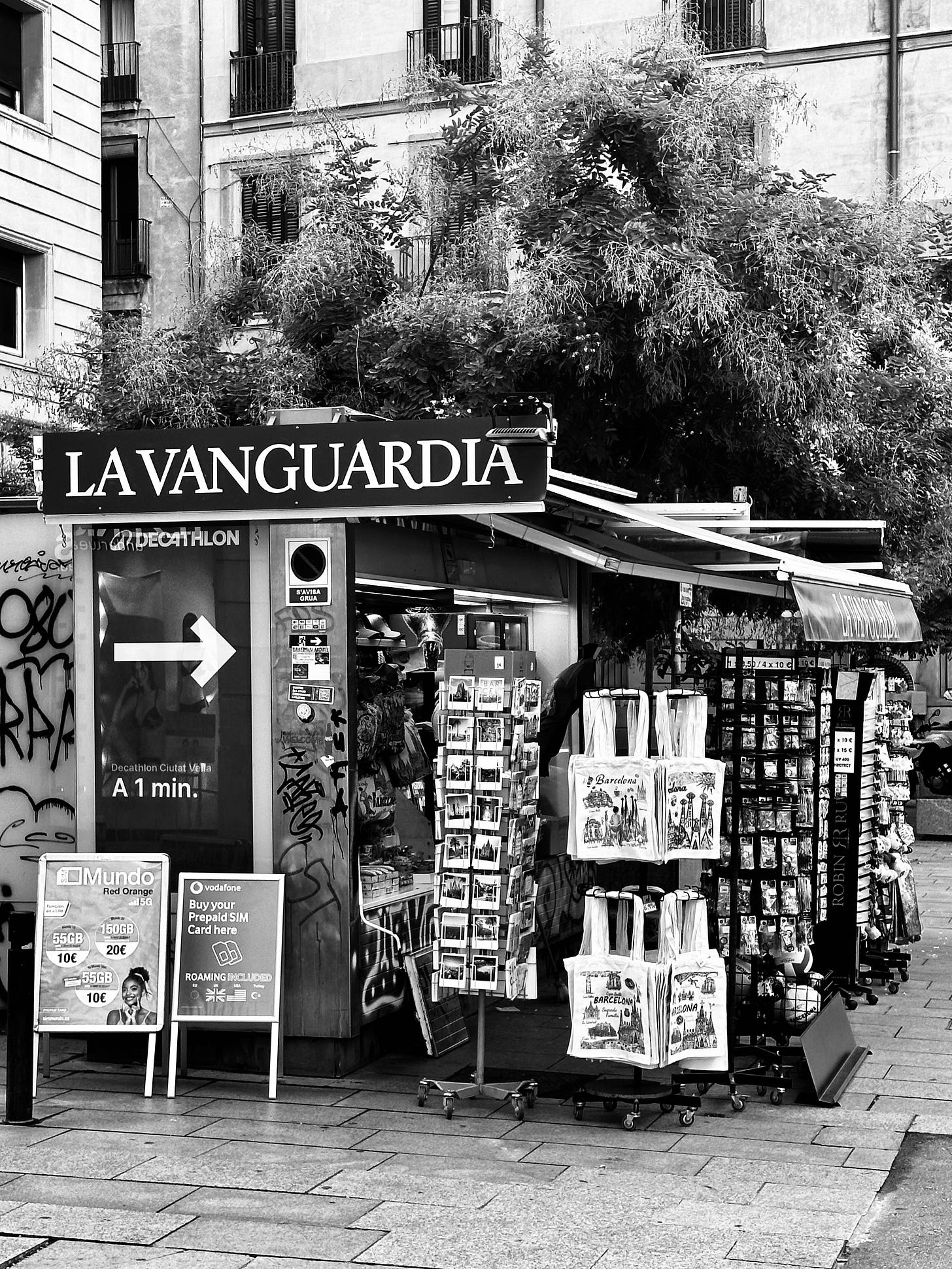 Monochrome photography from Barcelona in Spain