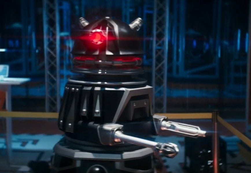 A ‘security drone’ Dalek in Revolution of the Daleks (2021)