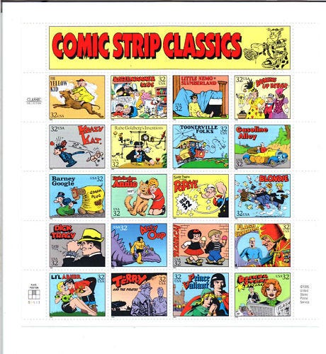 #3000 Comics Strips Full mint sheet of 20 MNH OG - Picture 1 of 1