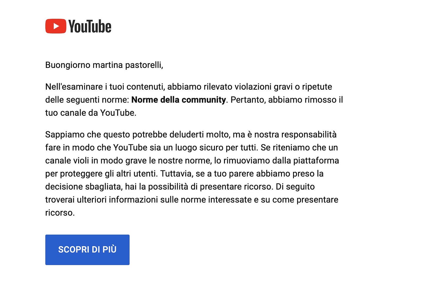 Martina Pastorelli YouTube