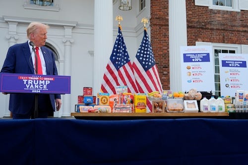 Trump, at New Jersey press conference, praises Cheerios, says Kamala Harris  'broke the world' - al.com