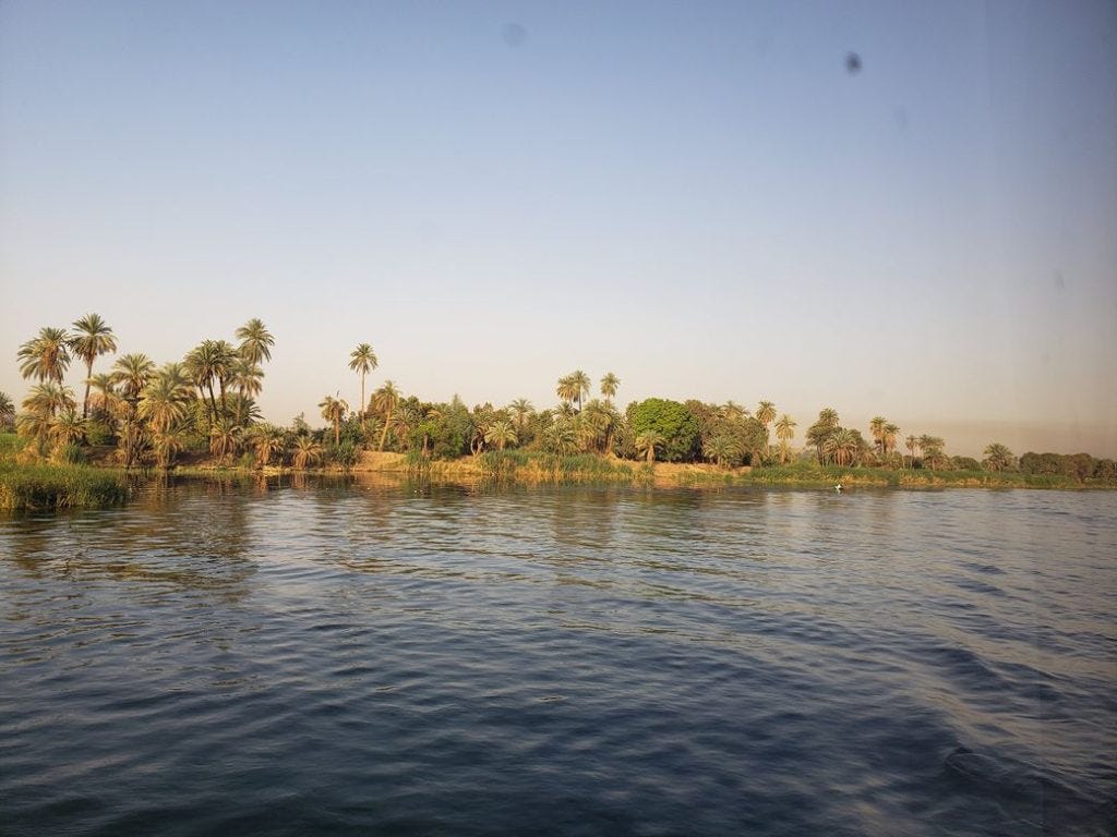 Beautiful Nile riverbank as seen on a Nile cruise itinerary