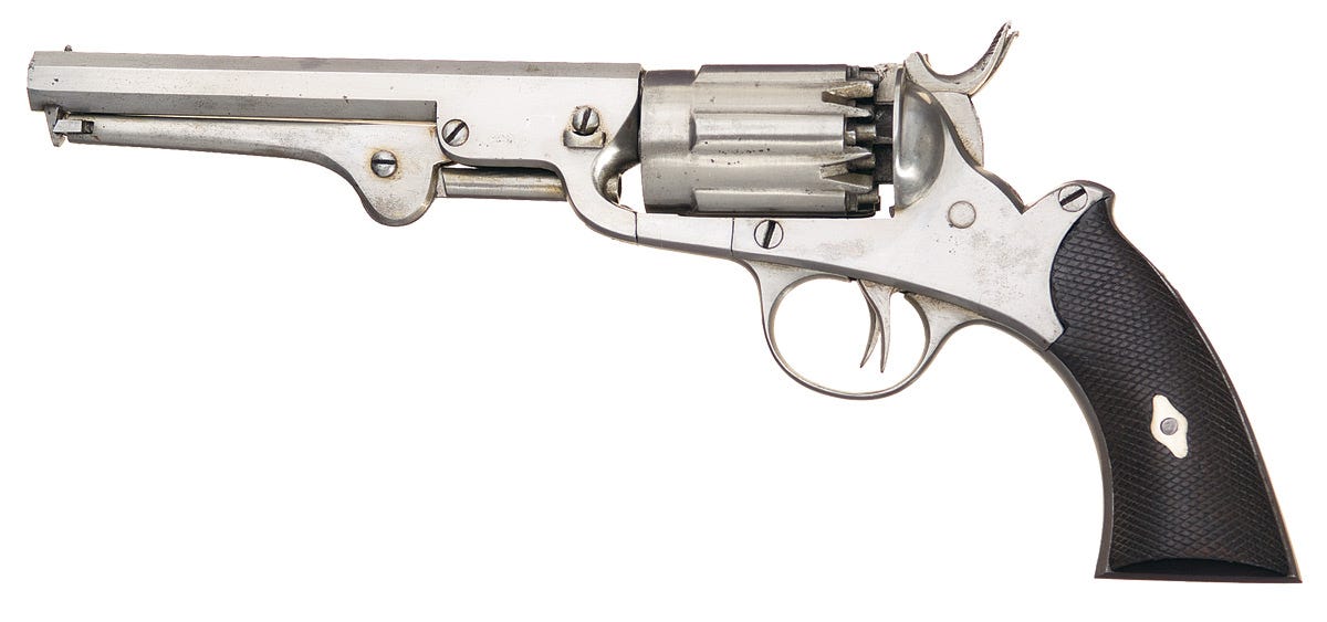 Rare John Walch Navy Model 12 Shot Percussion Revolver | Rock Island Auction