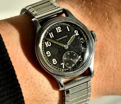 Vintage LONGINES DH 12.68 - Steel 32,5mm case - Manual Wind Issue Military Watch - Picture 1 of 20