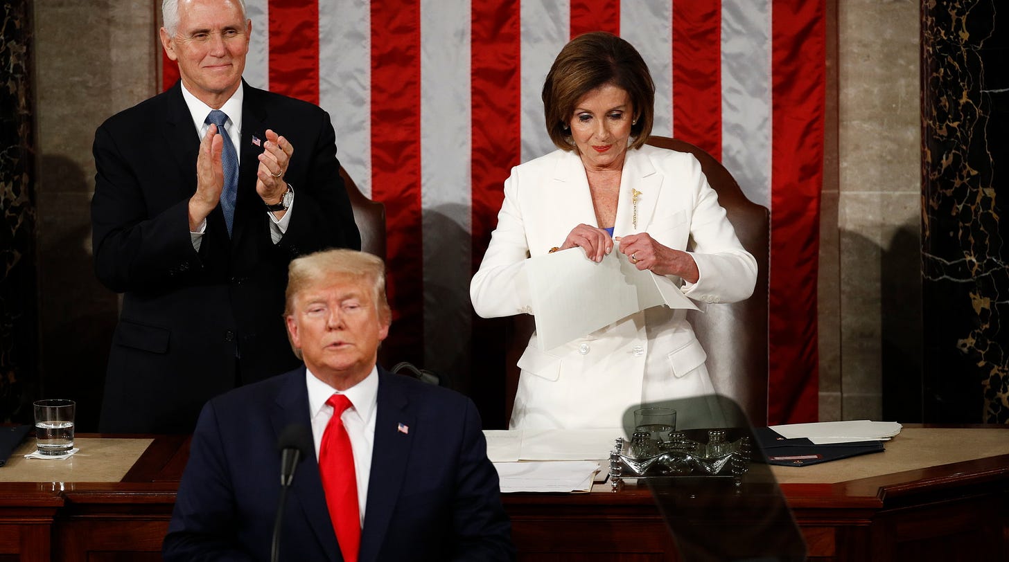 Pelosi Rips Up Trump’s Speech