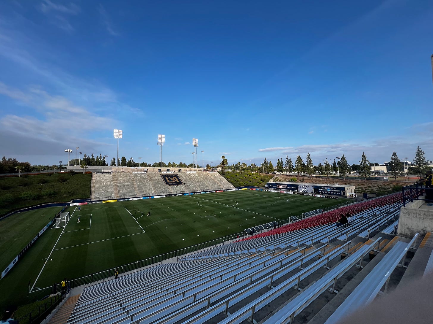 Titan Stadium in Fullerton, California where a crime was about to happen, except its legal because soccer is legal but yeah North Texas was about to make LAFC2 regret everything