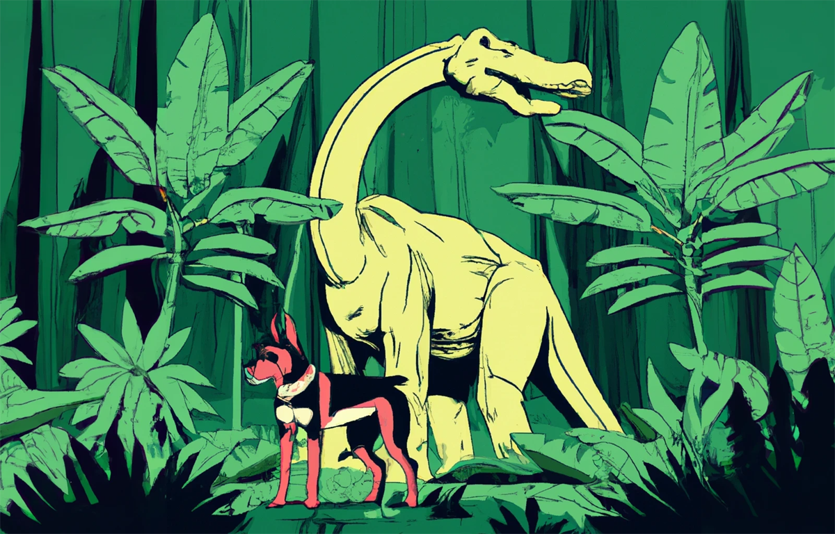The Dog and the Dinosaur by Paul Brown