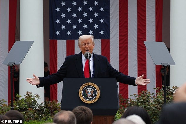 Donald Trump confirmed that the UK will not escape the pain of levies he claims will restore 'fairness' in global trade