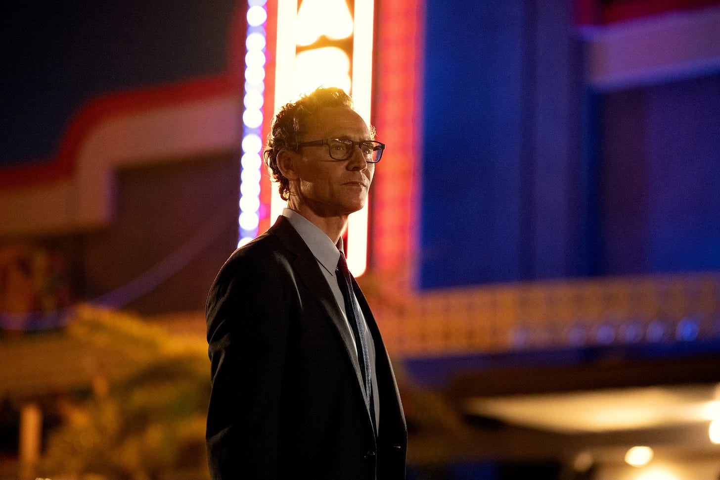 Tom Hiddleston as Charles “Chuck” Krantz in The Life of Chuck