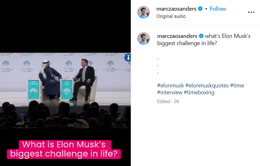 Musk's biggest challenge in life