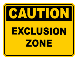 Exclusion Zone Caution Safety Sign - The Safety & Civil Supply Co.