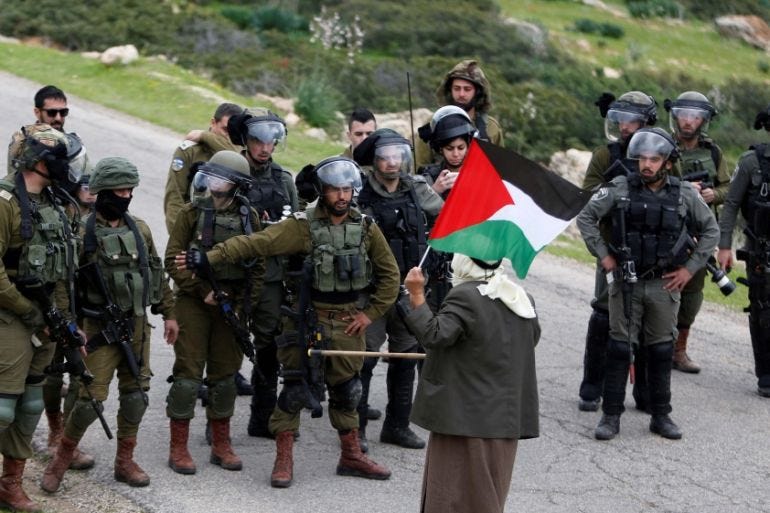 a Palestinian flag a Palestinian flag