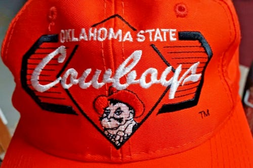 OSU Oklahoma State Cowboys Snapback Trucker Hat VTG Top Of The World PISTOL PETE - Picture 2 of 10