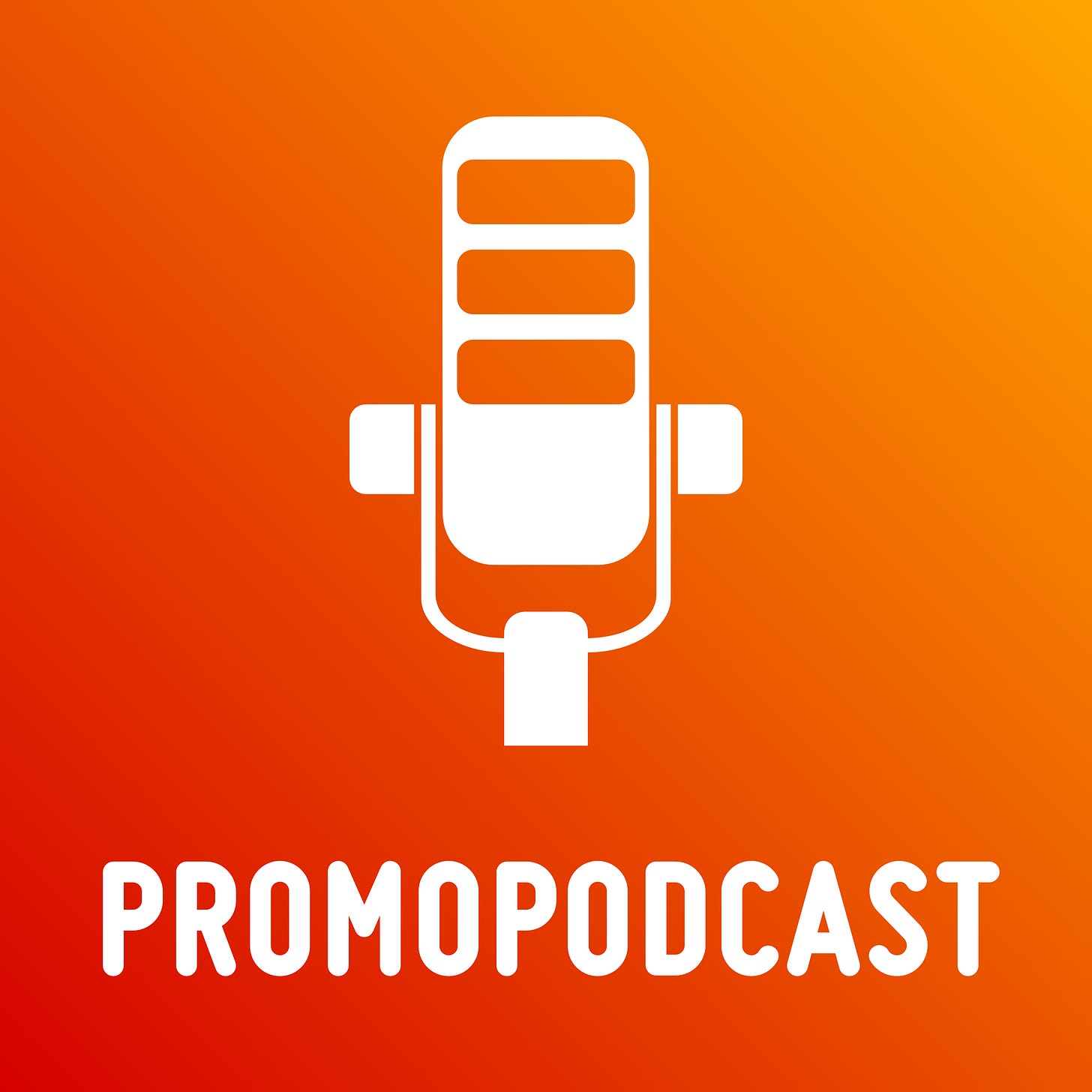 Logotipo de Promopodcast, un icono de micrófono que imita al RØDE PodMic