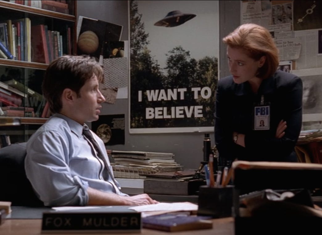 Object of Intrigue: The X-Files' 'I Want to Believe' Poster ...