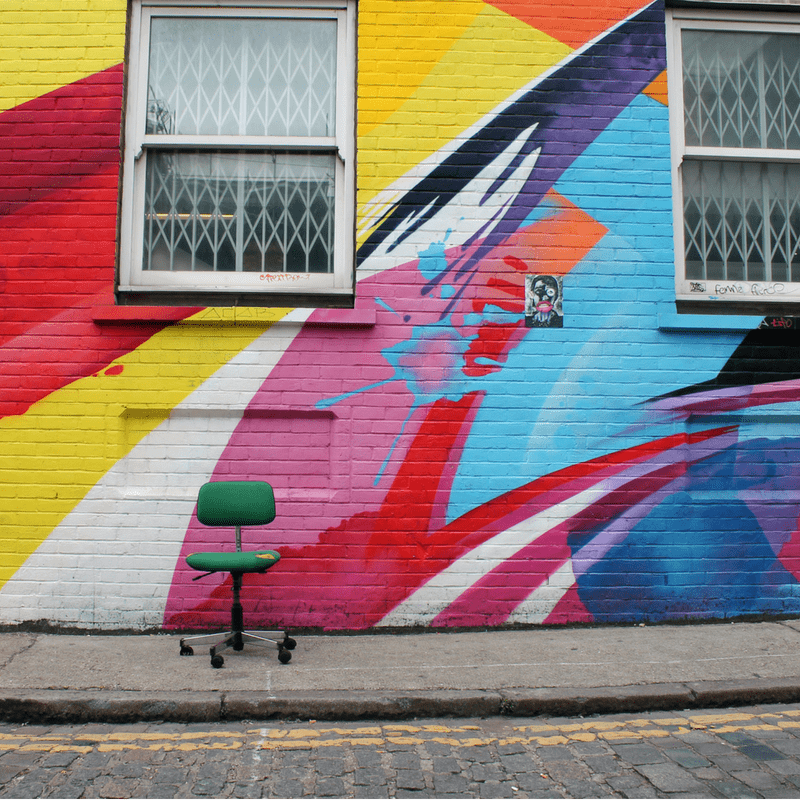 colourful_london_building_abandoned_office_chair