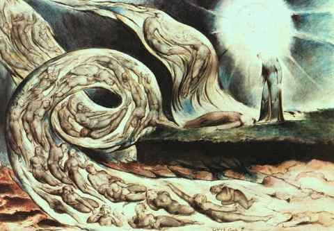 Blake 5 Whirlwind Of Lovers 5 Illustration To Dante S Inferno A4 Print - Picture 1 of 1