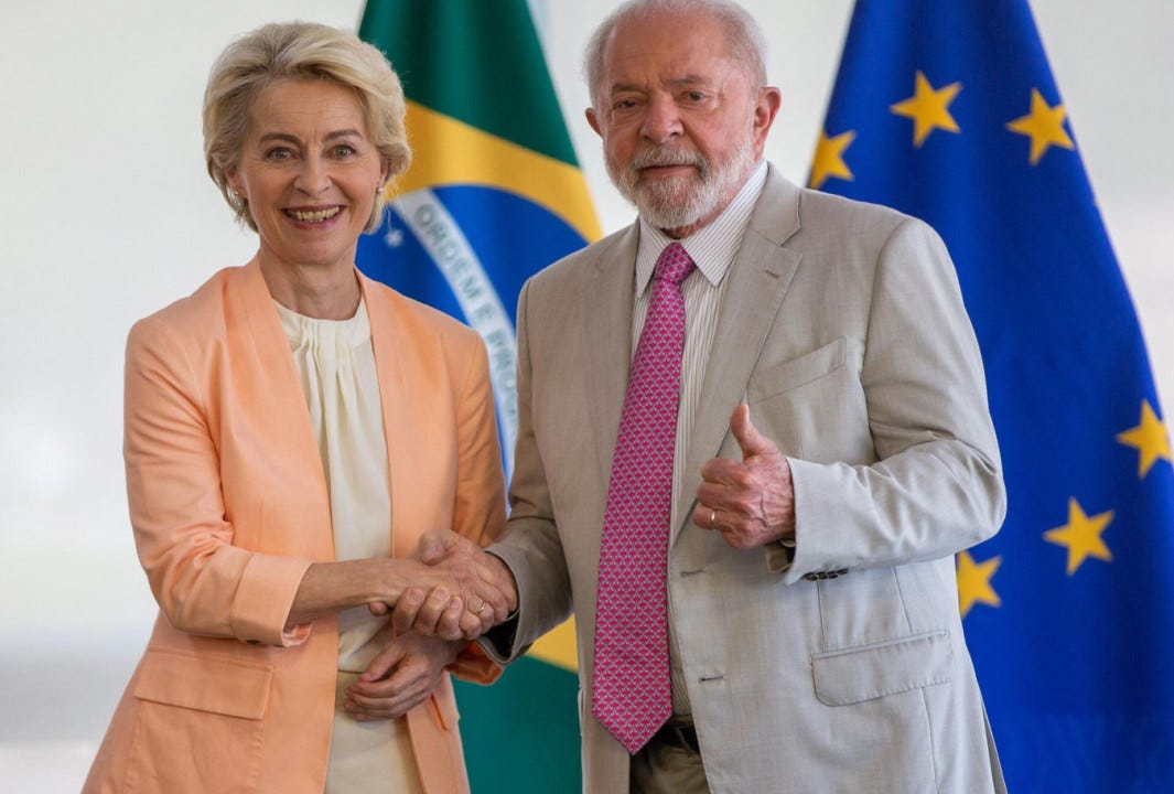 A UE voltou ao Brasil', diz Von der Leyen a Lula